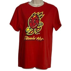 Cheetos Flamin' Hot Logo Mascot Short Sleeve T-Shirt Medium